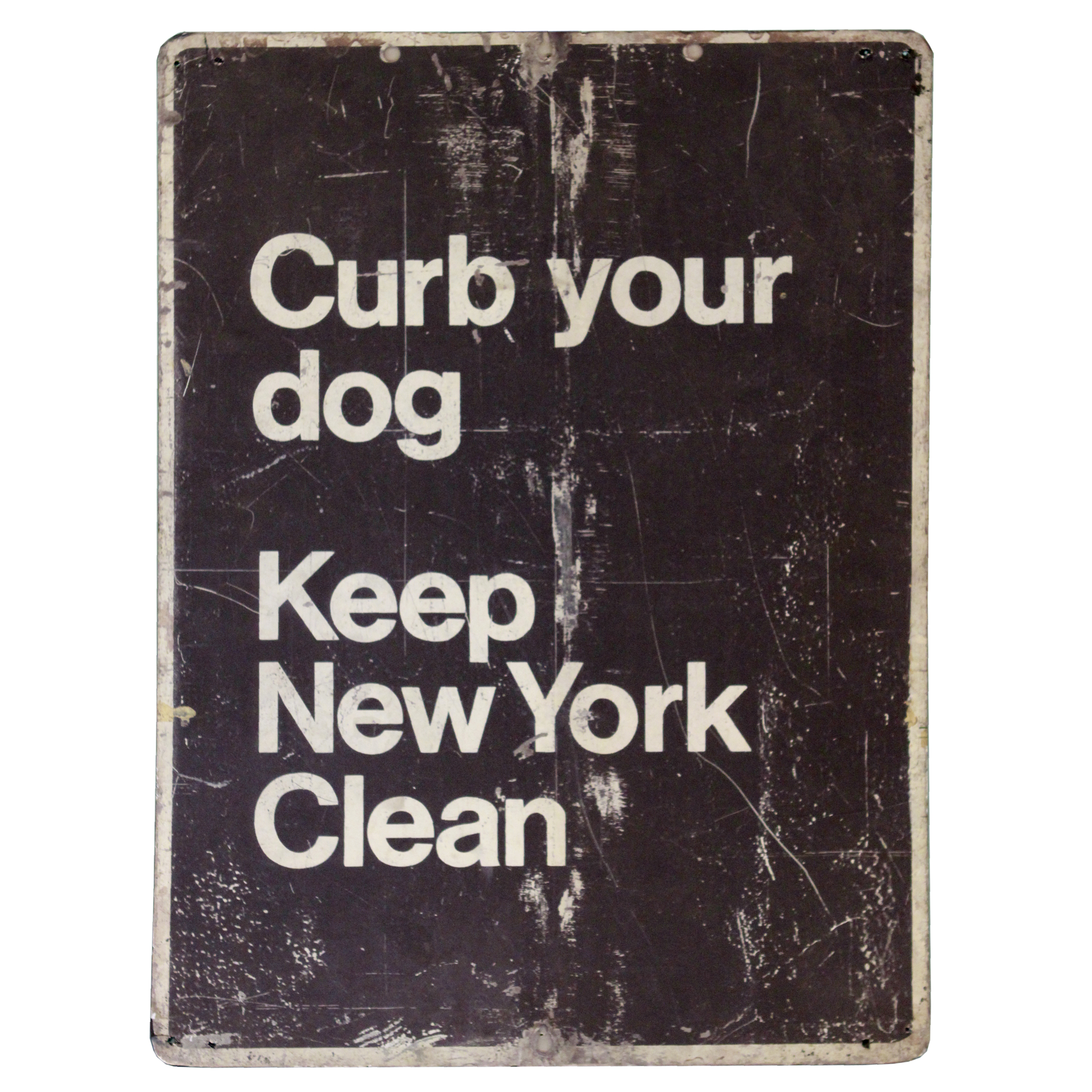 CURB YOUR DOG KEEP NEW YORK CLEAN SIGN Air Designs