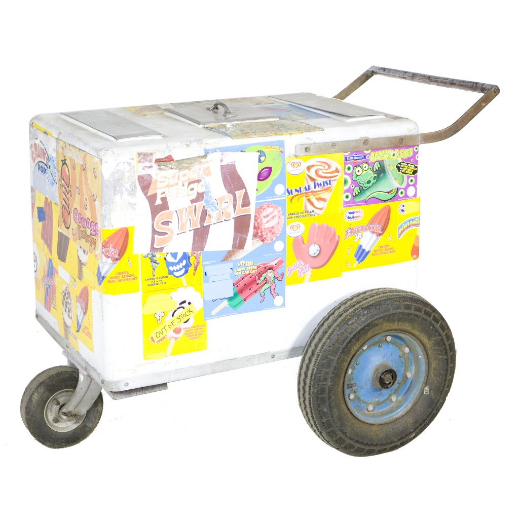 Ice Cream Push Cart W Blue Wheels Air Designs 