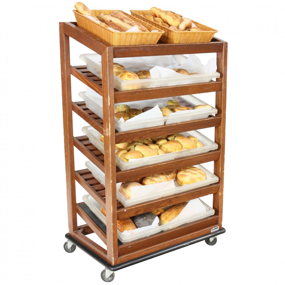 BREAD DISPLAY RACK / 6 SHELF / DARK WOOD Air Designs