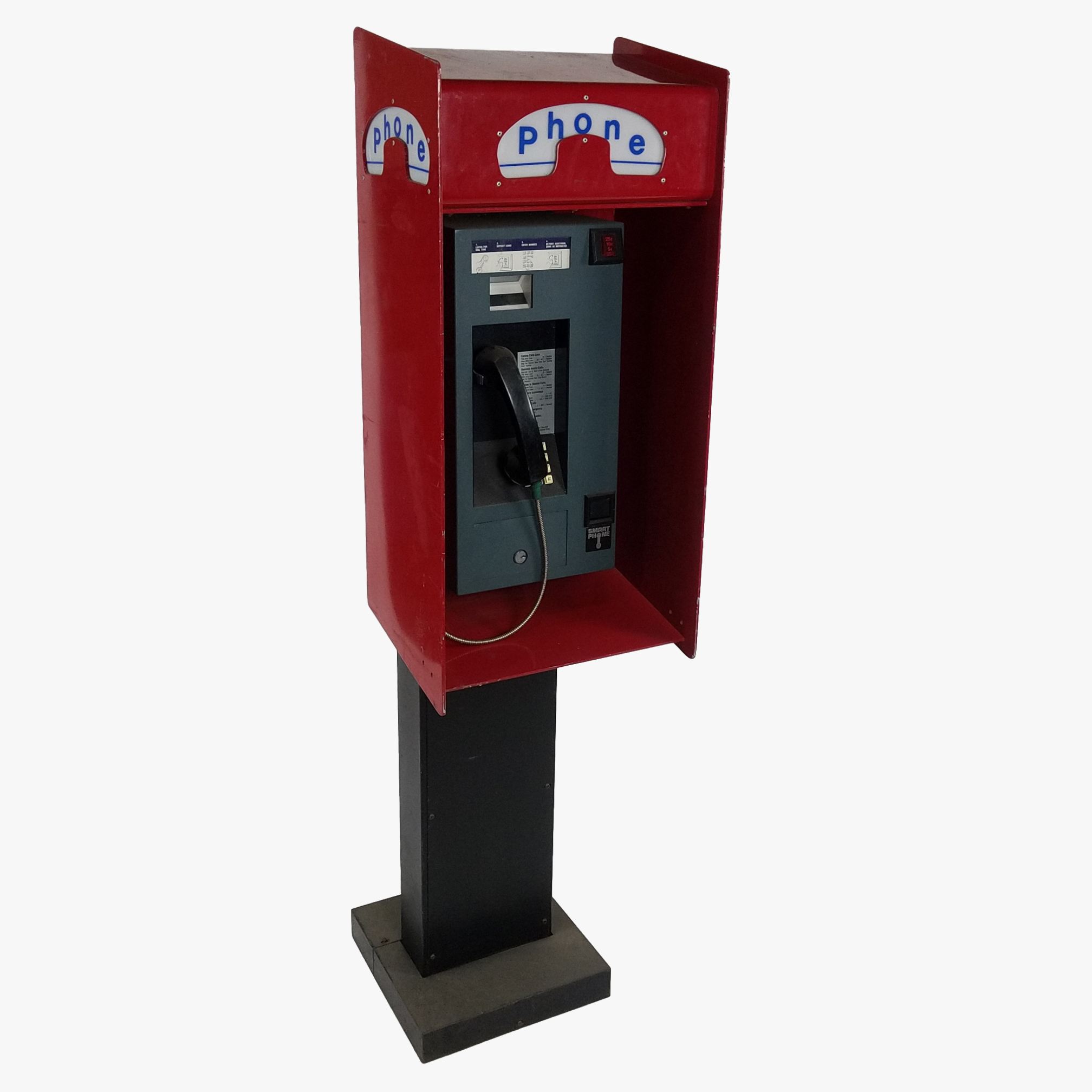 PAY PHONE / PEDESTAL / SLANT TOP RED | Air Designs