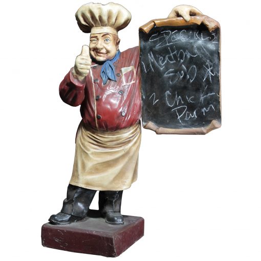 CHEF STATUE W/ MENU BOARD | Air Designs